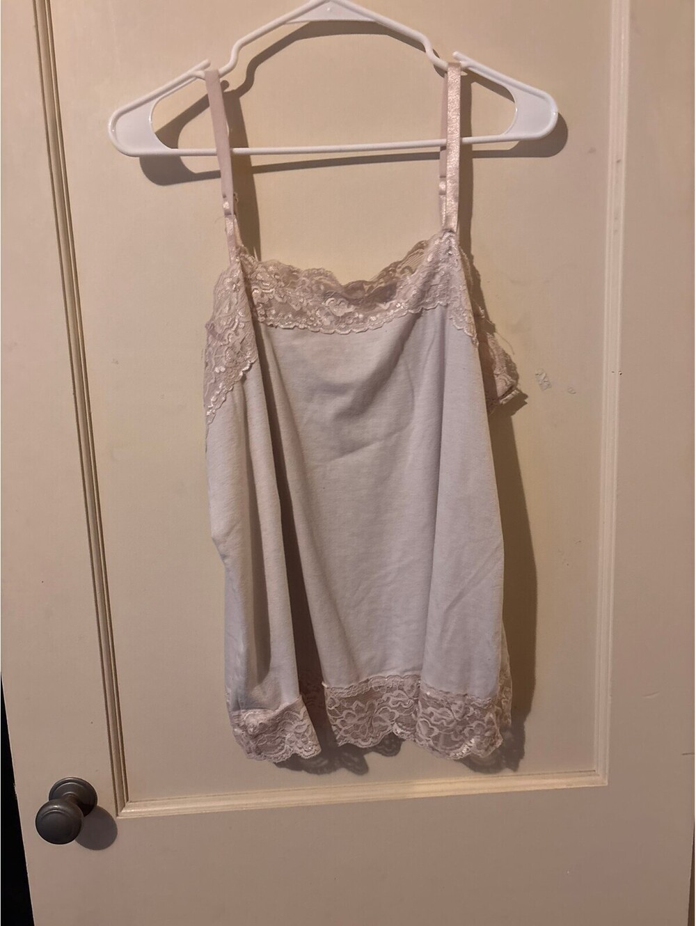 Cato Woman White Lace Trim Camisole Top Size 19/16W
